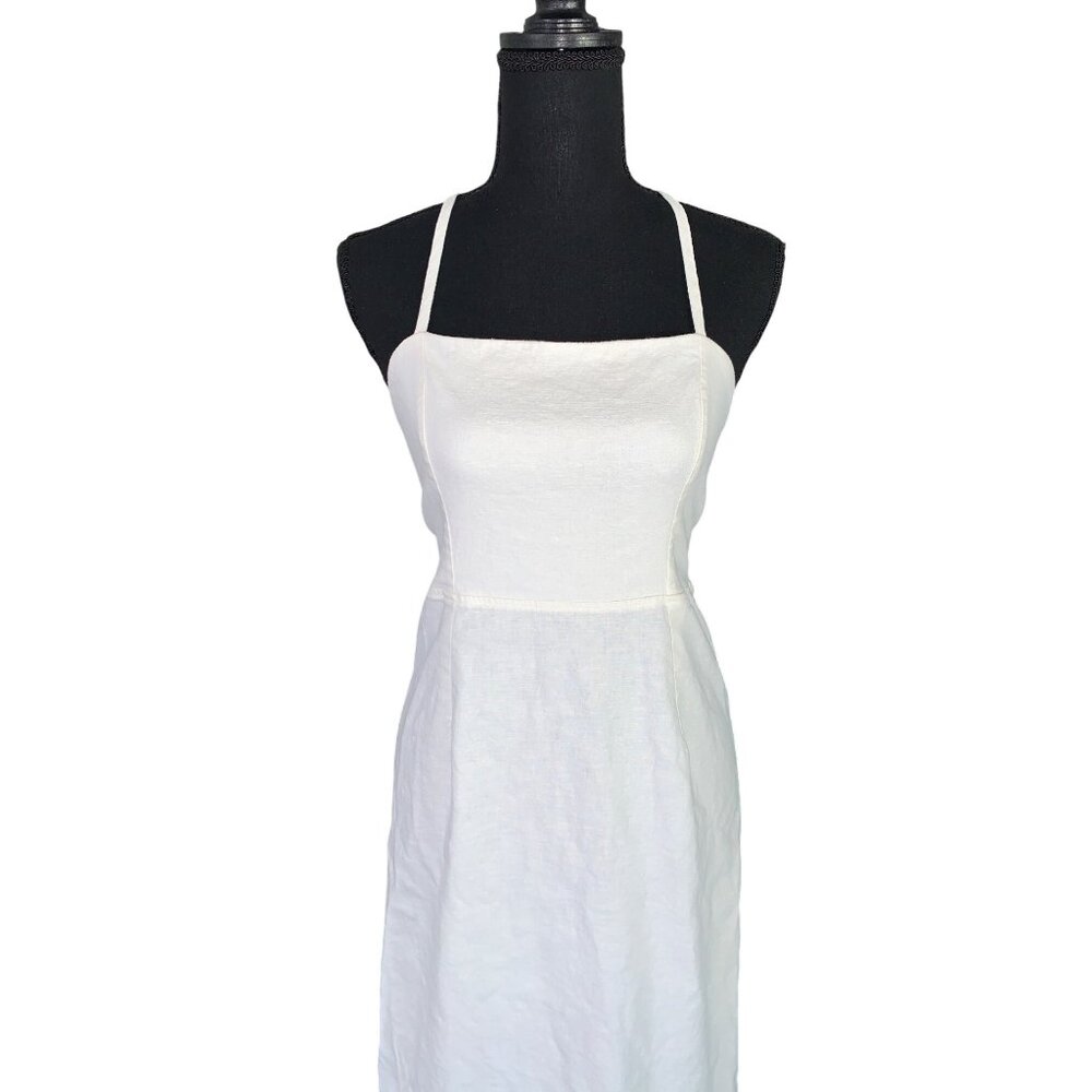 Wild Fable Junior Teens White Sleeveless Square Neck Midi Dress Size 8 - Picture 5 of 9
